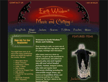 Tablet Screenshot of earthwisdommusicandclothing.com